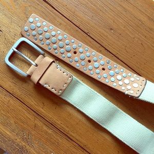 Banana Republic Studded Leather Trim Belt